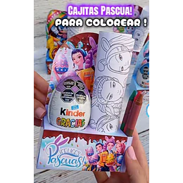 Plantillas de Diseño Cajitas Pascua para Colorear Archivos PDF