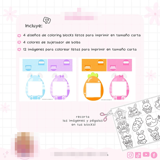 Plantillas de Diseño Coloring Blocks Pascua Archivos PNG