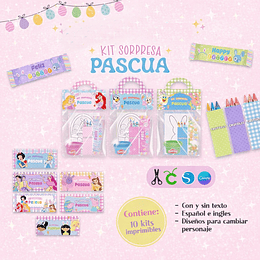 Plantillas de Diseño Kit Sorpresa Pascua Archivos Studio PNG