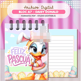 Plantillas de Diseño Pack Bloc Mickey Minnie Daisy Donald A7 Pascua Archivos PDF
