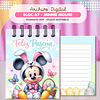 Plantillas de Diseño Pack Bloc Mickey Minnie Daisy Donald A7 Pascua Archivos PDF