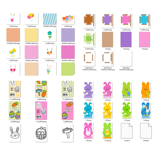 Plantillas de Diseño Pack Pascua Archivos PNG