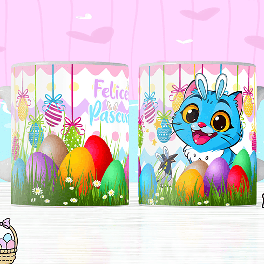 8 Plantillas de Diseño Tazas Pascua Archivos PNG