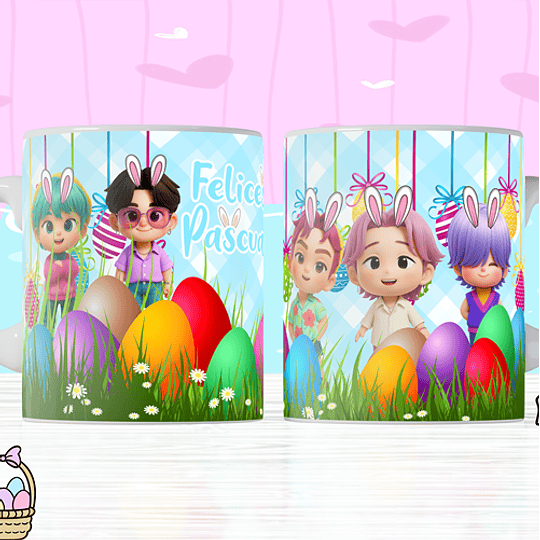 8 Plantillas de Diseño Tazas Pascua Archivos PNG