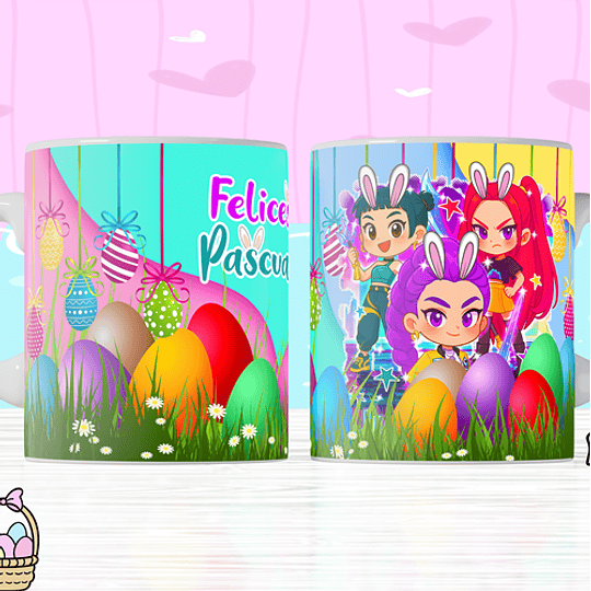 8 Plantillas de Diseño Tazas Pascua Archivos PNG