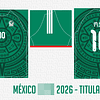 Taza y Polera selección Mexicana Fútbol México 2026 Plantilla sublimación 11oz Archivo Editable