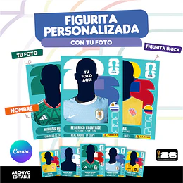 Figurita Personalizada Copa del Mundo 2026 Uruguay - Archivo Digital para Imprimir