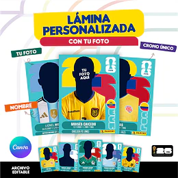 Lámina Personalizada Copa del Mundo 2026 Ecuador - Archivo Digital para Imprimir