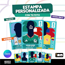 Estampa Personalizada Copa del Mundo 2026 México - Archivo Digital para Imprimir