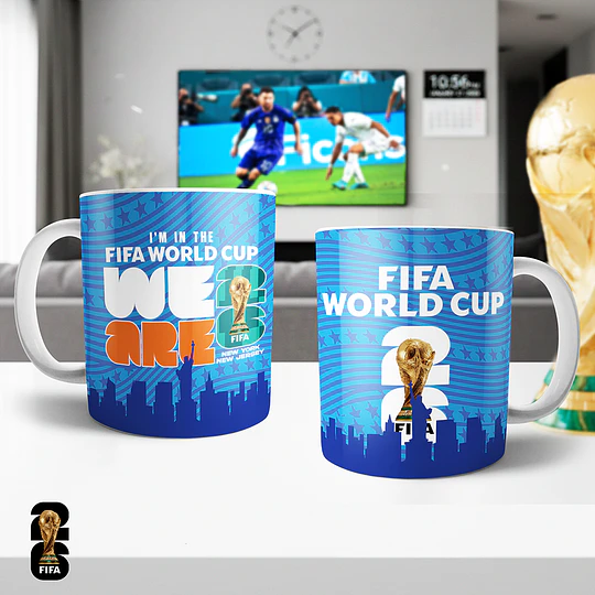 6 Plantillas de Diseño Tazas Tumbler Pack Mundial 2026 Archivos PNG