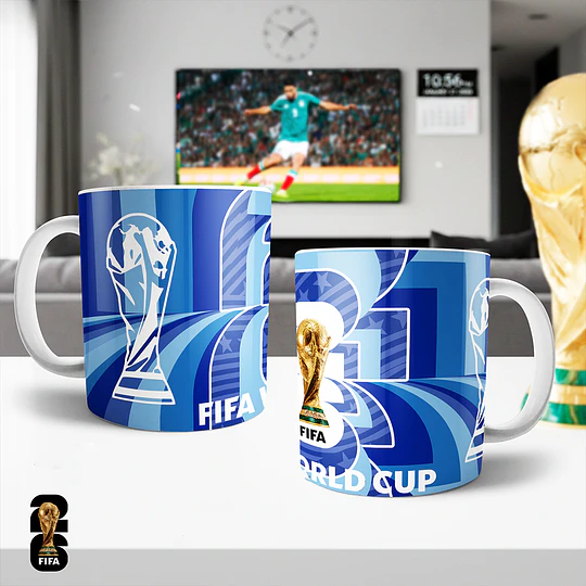 6 Plantillas de Diseño Tazas Tumbler Pack Mundial 2026 Archivos PNG