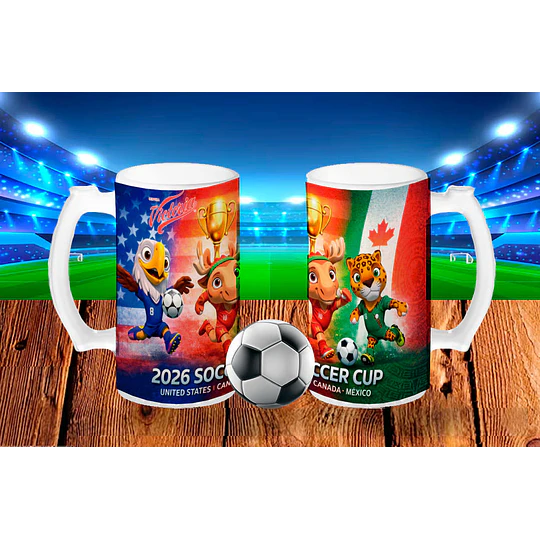 Plantillas de Diseño Tazas y Tarros Mundial 2026 Archivos PNG