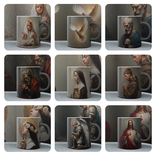 12 Plantillas de Diseño Tazas Cristianas Archivos PNG