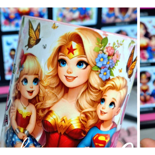 Plantillas de Diseños Tazas Mamá Mujer Maravilla Archivos PNG