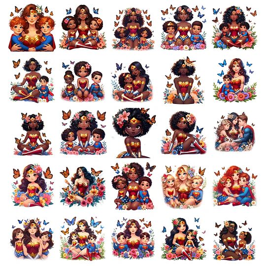 Plantillas de Diseños Tazas Mamá Mujer Maravilla Archivos PNG