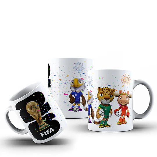 10 Plantillas de Diseño Tazas Mascotas Mundial 2026 Archivos PNG