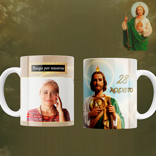 8 Plantillas de Diseño Tazas San Judas Tadeo Archivos Editables Photoshop