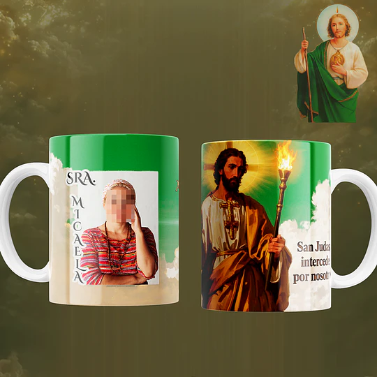 8 Plantillas de Diseño Tazas San Judas Tadeo Archivos Editables Photoshop