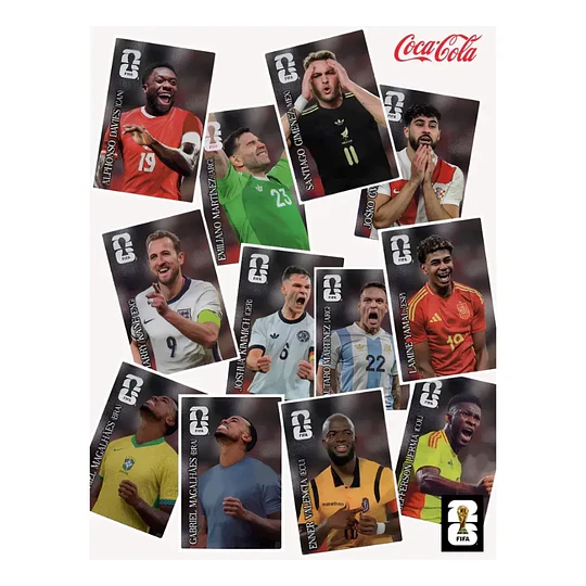 Figuritas Mundial 2026 Para Imprimir (PDF) - 14 Cromos Coca Cola Edición Especial
