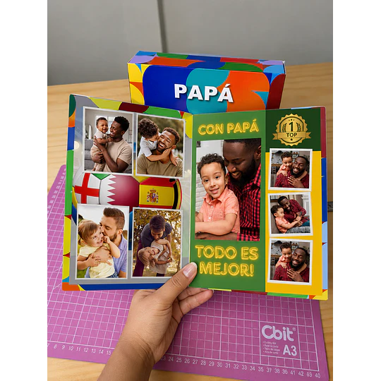 Archivos Album Mundial Futebol Dia del Padre Papá Feliz Día Editáble en Canva