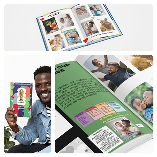 Archivos Album Mundial Futebol Dia del Padre Papá Feliz Día Editáble en Canva