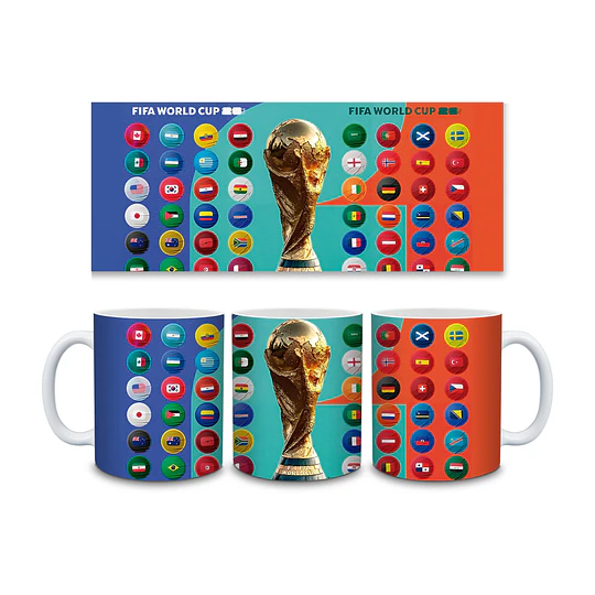7 Diseños Plantillas Tazas Copa Mundial 2026 en Jpg