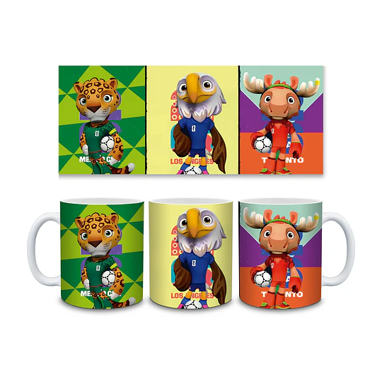 7 Diseños Plantillas Tazas Copa Mundial 2026 en Jpg