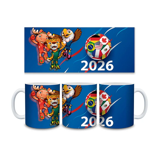 7 Diseños Plantillas Tazas Copa Mundial 2026 en Jpg