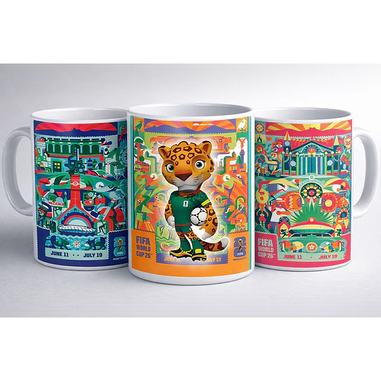 7 Diseños Plantillas Tazas Copa Mundial 2026 en Jpg