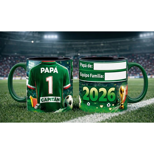 14 Palntillas Tazas Padre Mundialista México Archivo en Jpg
