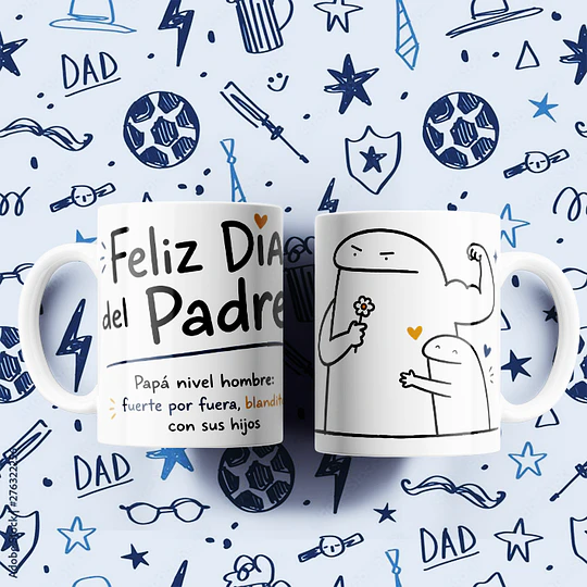 10 Plantillas Tazas Flork dia del Padre Archivo en Png