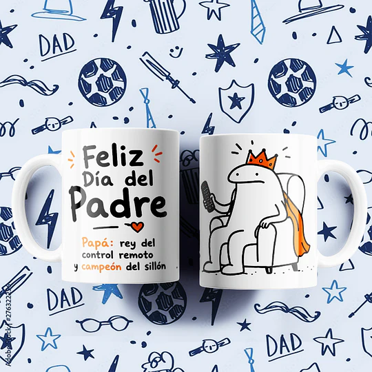 10 Plantillas Tazas Flork dia del Padre Archivo en Png