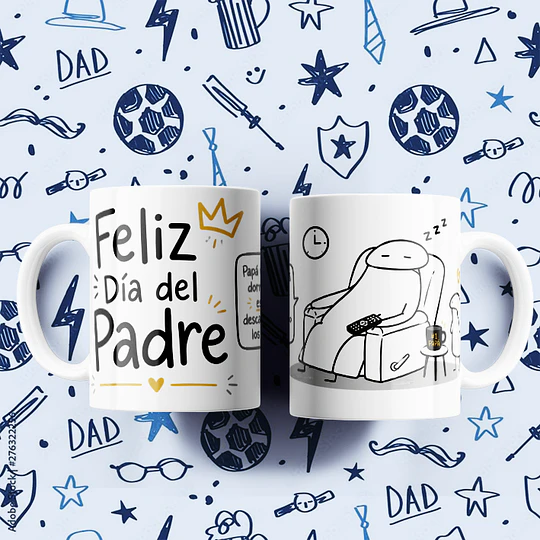 10 Plantillas Tazas Flork dia del Padre Archivo en Png