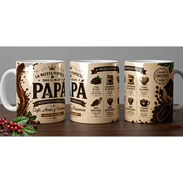 16 Plantillas Tazas Dia del Padre Archivo en Png