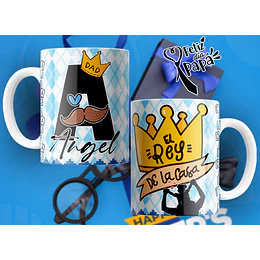 26 Plantillas tazas abecedario dia del padre Archivos en Png