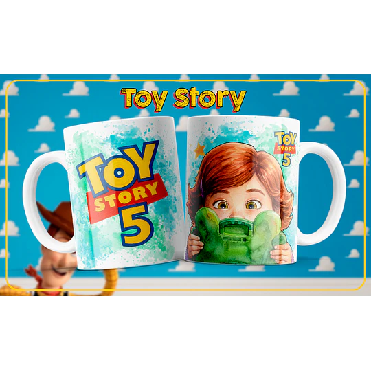 9 Plantillas de Diseño Tazas Toy Story 5 Archivos PNG