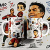 3 Plantillas de Diseño Tazas Lionel Messi, Cristiano Ronaldo y Neymar Archivos PNG