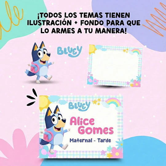 Etiquetas Escolares para Imprimir | Kit Digital PNG con +60 Diseños Personalizados