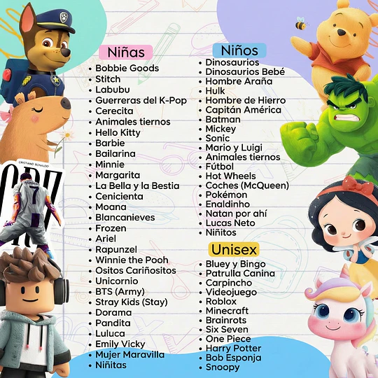 Etiquetas Escolares para Imprimir | Kit Digital PNG con +60 Diseños Personalizados