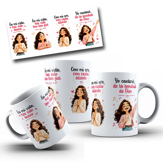Disenõs Tazas Plantilha En mi vida, has sido bueno, en mi vida has sido tan tan fiel Musicales Sublimacion Png