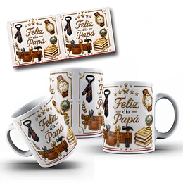 Diseños Taza Plantilla 3d Dia del Padre, Regalo para papá, Feliz día, Mejor Papá Sublimacion Png 