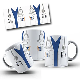 Diseños Tazas Plantilla 3d Médico, Regalo para Doctor, Enfermero Sublimacion Png