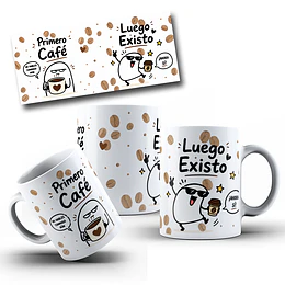 Diseños Tazas Plantilla No me hablen hasta que ocurra el milagro...Primero café, luego éxito,  Flork, Deformitos Sublimacion Png 