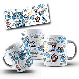 Diseños Tazas Plantilla Soy hincha de la selección, la aliento con el corazón…La Cuarta Estrella, Messi Flork, Deformitos Sublimacion Png