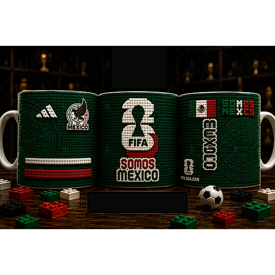 25 Plantillas de Diseño Tazas Mundial 2026 Estilo Lego Archivos PNG