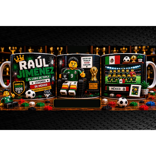 25 Plantillas de Diseño Tazas Mundial 2026 Estilo Lego Archivos PNG