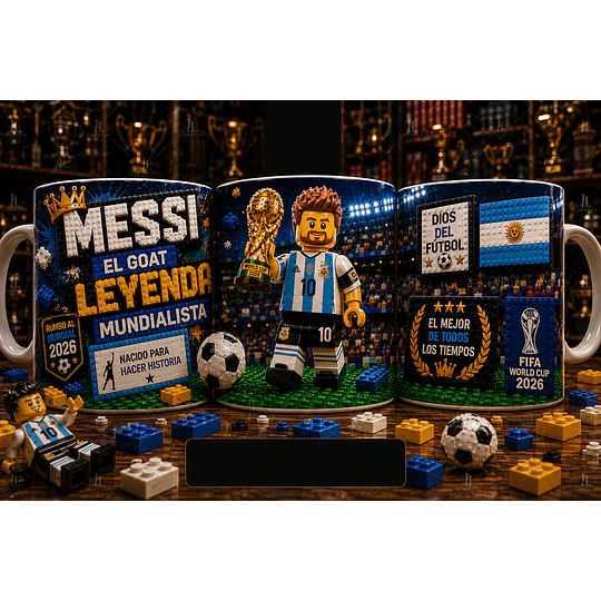 25 Plantillas de Diseño Tazas Mundial 2026 Estilo Lego Archivos PNG