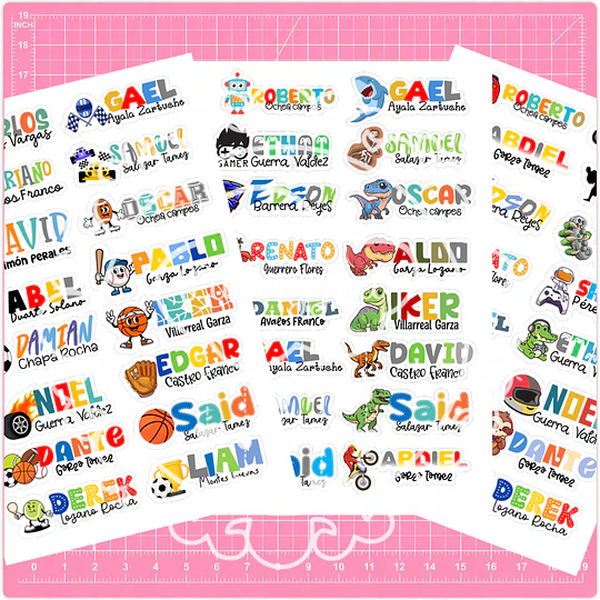 Archivo Etiquetas Escolares Silueta Niña y Niño Archivo en Power Point