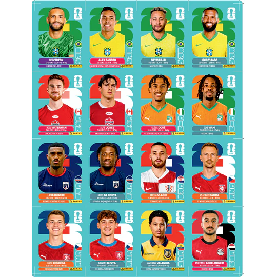 Set de Actualización Mundial 2026 PDF | 120 Figuritas para Imprimir