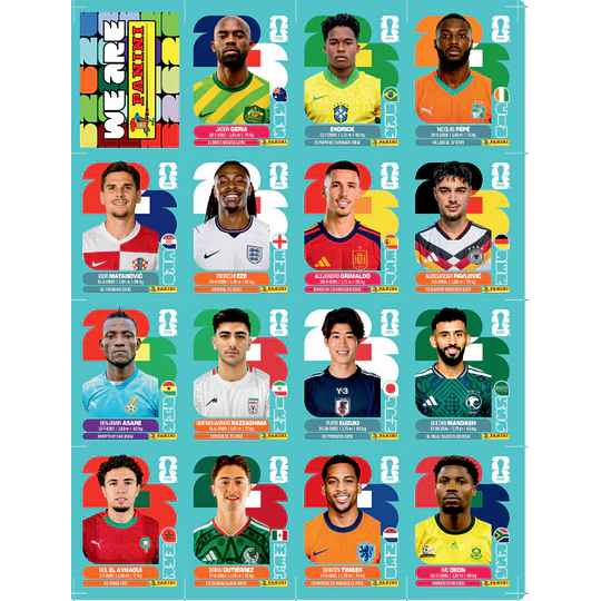 Set de Actualización Mundial 2026 PDF | 120 Figuritas para Imprimir